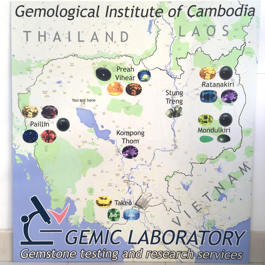 Map of gems cambodia at the gemological institute