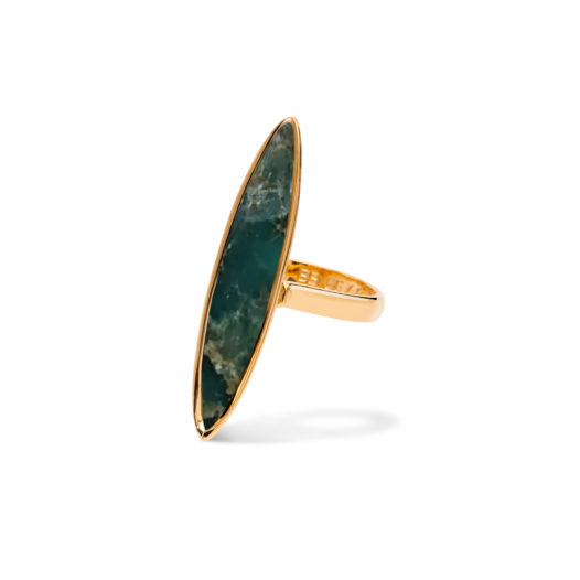 Green stone ring