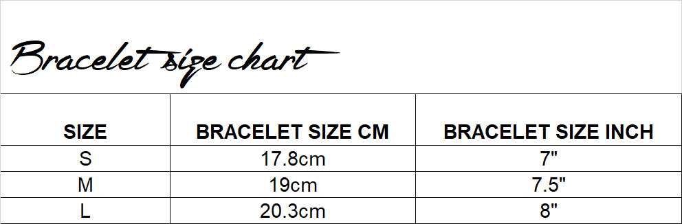 bracelet size chart emi & eve