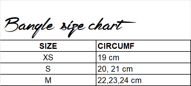 bangle size chart