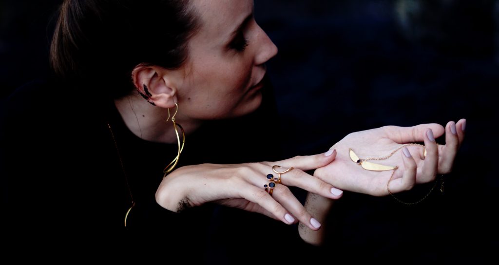 Emi & Eve model with jewelry