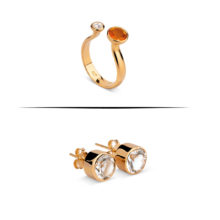ring and earrings with topaz