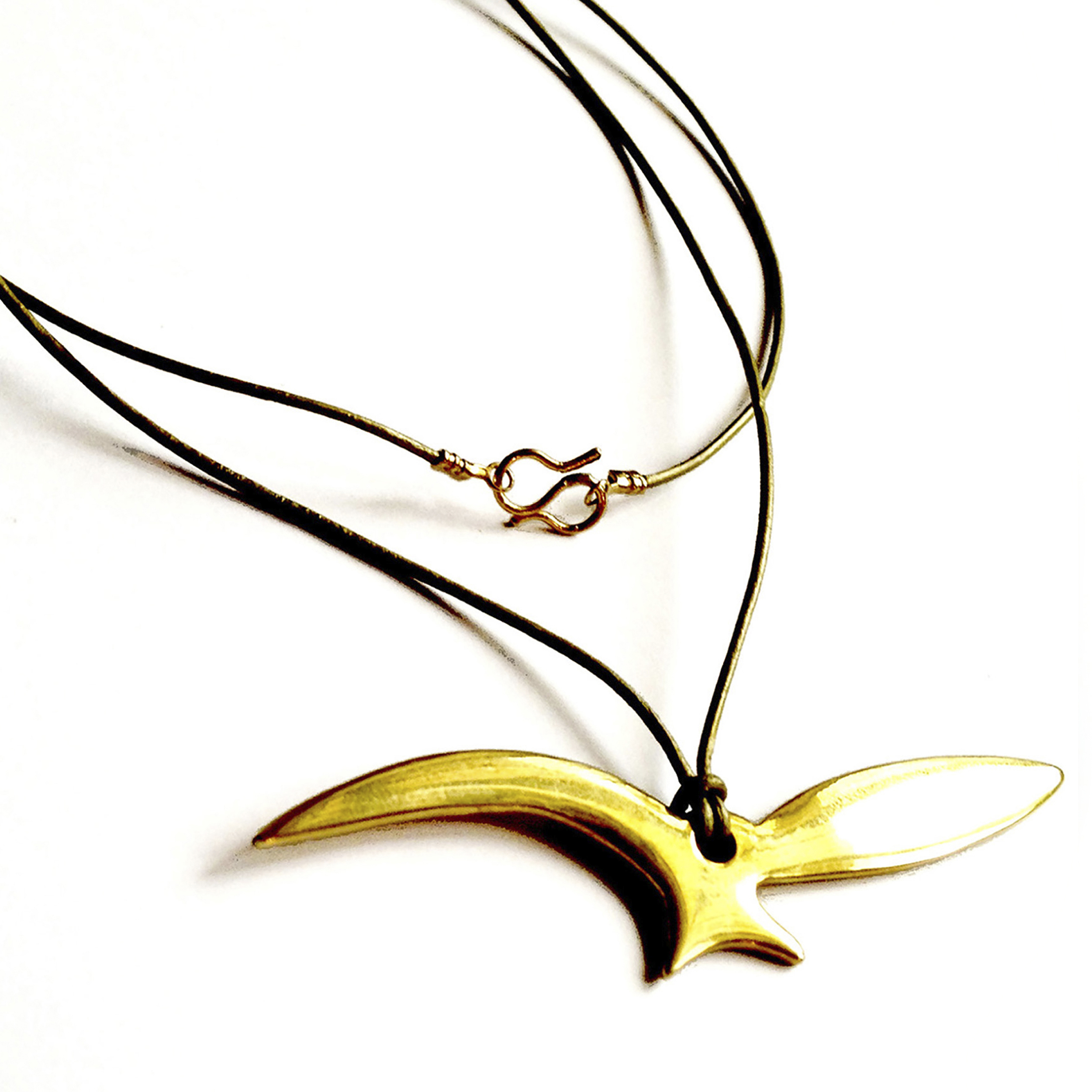 brass bird pendant