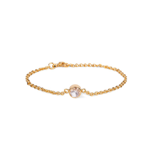 chain bracelet white stone