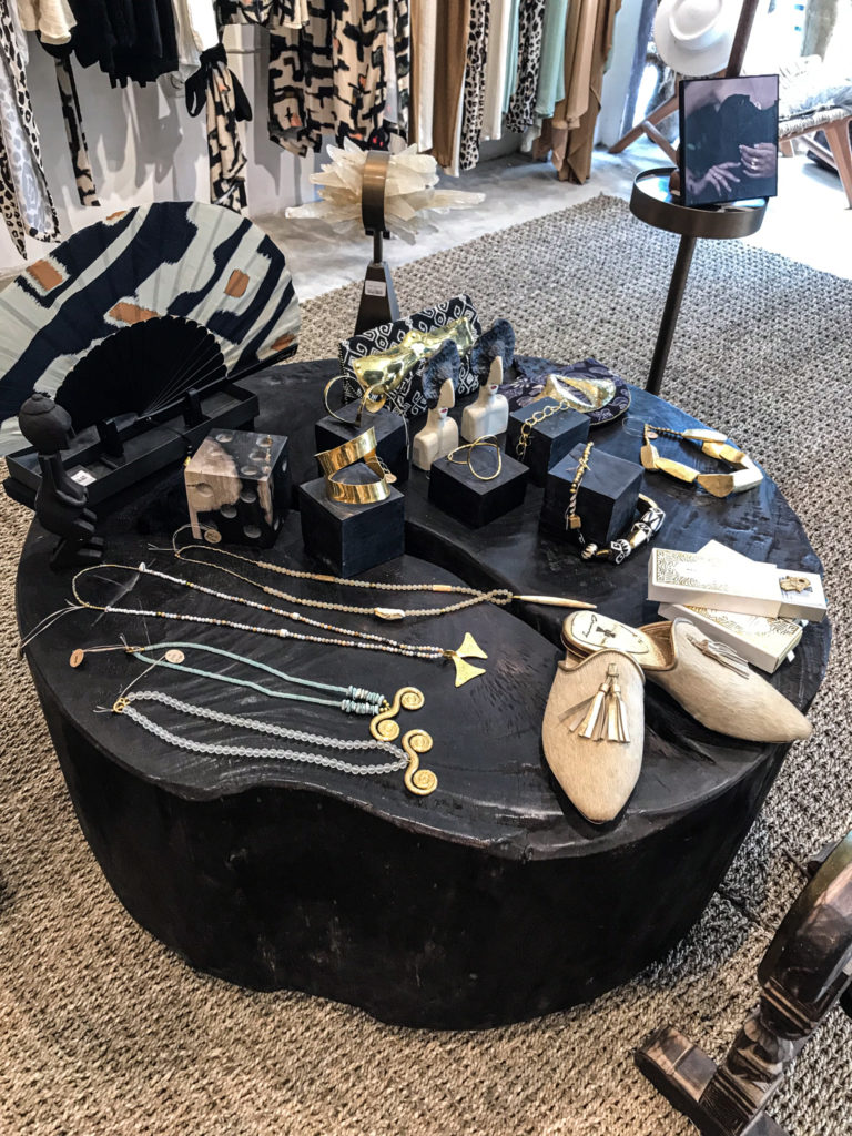 Shop display of jewellery.