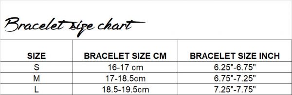 bracelet size chart emi & eve